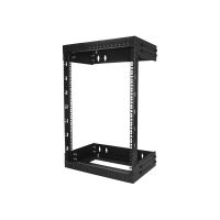 StarTech.com 15U 19" Wall Mount Network Rack, Adjustable Depth 12-20" 2 Post Open Frame Server Room Rack for AV/Data/ IT Communication/Computer Equipment/Switch with Cage Nuts & Screws - 15U Adjustable Rack (RK15WALLOA)