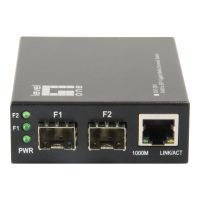 LevelOne GVT-2011 - Medienkonverter - 1GbE - 10Base-T, 100Base-TX, 1000Base-T, 1000Base-X - RJ-45 / SFP (mini-GBIC)