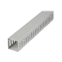 StarTech.com Open Slot Cable Management Raceway with Cover, 2"(50mm)W x 2"(50mm)H, 6.5ft(2m) length, 1/4"(8mm) Slots, PVC Network Cable Hider/Wall Wire Duct, Max 80 Cables, UL Listed