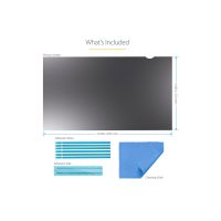 StarTech.com 22-inch 16:9 Computer Monitor Privacy Filter, Anti-Glare Privacy Screen with 51% Blue Light Reduction, Black-out Monitor Screen Protector w/+/- 30 deg. Viewing Angle, Matte and Glossy Sides (2269-PRIVACY-SCREEN)