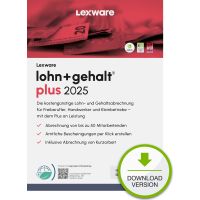Lexware lohn+gehalt plus 2025 - Abonnement-Lizenz (1 Jahr)