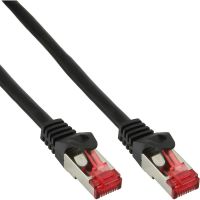 InLine Patchkabel - S/FTP (PiMf) - Cat.6 - 250MHz - PVC - Kupfer - schwarz - 0,25m