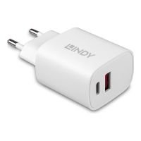 Lindy Netzteil - 20 Watt - 3 A - PD 3.0 - 2 Ausgabeanschlussstellen (24 pin USB-C, USB)