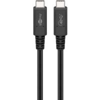 Goobay 60196, 0,8 m, USB C, USB C, 40 Gbit/s, Schwarz