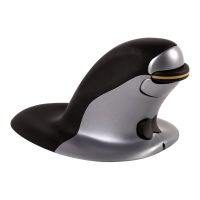 Fellowes Penguin Medium - Vertikale Maus - ergonomisch - rechts- und linkshändig - Laser - kabellos - 2.4 GHz - kabelloser Empfänger (USB)