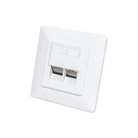 Intellinet Wandplatte - CAT 6a 10G - mit Beschriftungsfenster