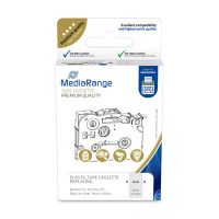 MEDIARANGE MRBTZ121, Schwarz auf transparent, Etikettenrolle, Kunststoff, Brother, P-Touch 1000, 1010, 1080, 1090, 1260VP, 1280, 1280DT, 1290, 1750, 1830VP, 18R, 2030VP, 2100VP,..., 9 mm