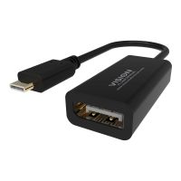 TECH DATA VISION - Videoadapter - USB-C männlich zu DisplayPort weiblich - 15 cm - Schwarz - 8K60Hz (7680 x 4320)