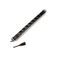 ROLINE Steckdosenleiste (Rack - einbaufähig) - 250 V - 2300 Watt - Eingabe, Eingang IEC 60320 C14 - Ausgangsanschlüsse: 8 - 1U - 48.3 cm (19")