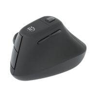 Manhattan Vertikale Maus - ergonomisch - Für Rechtshänder - optisch - 6 Tasten - kabellos - 2.4 GHz - kabelloser Empfänger (USB)