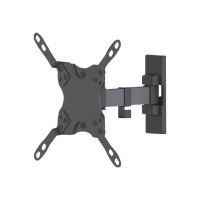 Manhattan TV & Monitor Mount, Wall, Tilt and Swivel, 1 screen, Screen Sizes: 13-42", Black, VESA 75x75 to 200x200mm, Max 20kg, Swivel with 2 pivots, Lifetime Warranty - Klammer - für LCD-Display - Stahl - Schwarz - Bildschirmgröße: 33-106.7 cm (13"-42")