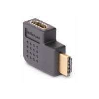 StarTech.com Right Angle HDMI 2.0 Adapter, 90-Degree HDMI Port Saver, M/F