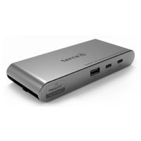 TERRA MOBILE Dockingstation 770 USB-C Dual Display Dockingstation mit Dual Display für unterwegs!, Kabelgebunden, USB 3.2 Gen 2 (3.1 Gen 2) Type-C, 1000,10,100 Mbit/s, Hellgrau, Dunkles Grau, 1920 x 1080 Pixel, Universal