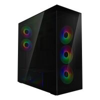 Arctic Xtender (Black) Premium E-ATX PC-Gehäuse, Midi Tower, PC, Schwarz, EATX, Metall, Gehärtetes Glas, Gaming