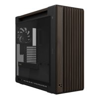 ASUS ProArt PA602 Wood Edition Modern Black - Tempered Glass Panel, Midi Tower, PC, Schwarz, Holz, ATX, DTX, EATX, micro ATX, Mini-DTX, Mini-ITX, Heimbüro, 18,5 cm