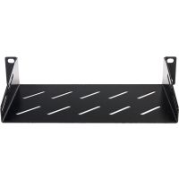 Rockstable 1 HE 10" Fachboden, Regalboden, Schwarz, SPCC, Stahl, 1U, Oval, 25,4 cm (10 Zoll)