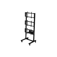 Peerless AV SmartMount DS-C560-1X3 - Wagen - für 3 LCD-/Plasma-Konsolen - Aluminium - Schwarz - Bildschirmgröße: 116.8-152.4 cm (46"-60")