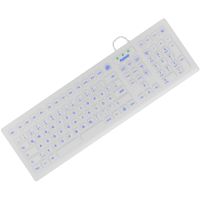 KeySonic KSK-8031INEL, Volle Größe (100%), Kabelgebunden, USB, QWERTZ, Weiß