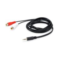 Equip 147093, 2 x RCA, Weiblich, 3.5mm, Männlich, 250 m, Schwarz