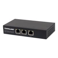 Intellinet 2-Port Gigabit High-Power PoE+ Extender, IEEE 802.3at/af PoE+/PoE, verlängert die Reichweite einer PoE-Verbindung um zusätzliche 100 Meter, 2 PSE-Ports, Metall