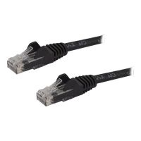 StarTech.com 7.5m CAT6 Ethernet Cable, 10 Gigabit Snagless RJ45 650MHz 100W PoE Patch Cord, CAT 6 10GbE UTP Network Cable w/Strain Relief, Black, Wiring is UL Certified/TIA - Category 6 - 24AWG (N6PATC750CMBK)