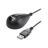 StarTech.com USB 2.0 Verlängerung 1,5m mit Dockingstation - USB-A Verlängerungskabel Stecker auf Buchse mit Standfuss inSchwarz - USB-Verlängerungskabel - USB (M)