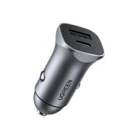 Ugreen Auto-Netzteil - 18 Watt - 3 A - PD 3.0, QC 4.0 - 2 Ausgabeanschlussstellen (USB, 24 pin USB-C)