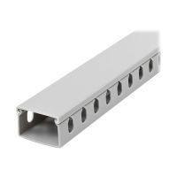 StarTech.com Open Slot Cable Management Raceway with Cover, 1-1/2"(38mm)W x 1"(25mm)H, 6.5ft(2m) length, 1/4"(8mm) Slots, PVC Network Cable Hider/Wall Wire Duct, Max 20 Cables, UL Listed - UL94 V0, M1 Fire Rated (CBMWD3825)