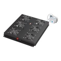 ROLINE Rack-Lüfter - 6 Lüfter mit Thermostat - auf Dach montierbar - Jet Black, RAL 9005 - 48.3 cm (19")