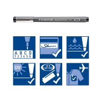 STAEDTLER pigment liner 308 - Fineliner - Schwarz - Pigmenttinte (Packung mit 8)