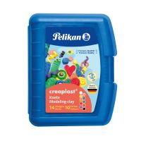 Pelikan Kinderknete creaplast 10 Farben im blauen Etui, 240g, Modellierton, Mehrfarbig, Kind, 14 Stück(e), Junge/Mädchen, 10 Farben