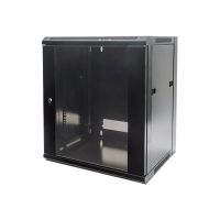 Intellinet Network Cabinet, Wall Mount (Standard), 9U, Usable Depth 260mm/Width 510mm, Black, Flatpack, Max 60kg, 19", Metal & Glass Door, Back Panel, Removeable Sides,Suitable also for use on desk or floor,19",Parts for wall install (eg screws/rawl plugs