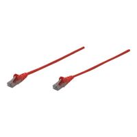 Intellinet Network Patch Cable, Cat6, 1m, Red, CCA, U/UTP, PVC, RJ45, Gold Plated Contacts, Snagless, Booted, Lifetime Warranty, Polybag - Patch-Kabel - RJ-45 (M)