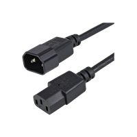 StarTech.com 1 m Stromkabel Verlängerung, C14 auf C13, 10A 125V, 18AWG, Stromkabel Verlängerung für Computer, IEC-320-C14 auf IEC-320-C13 AC Netzteil Stromkabel Verlängerung, UL gelistet (PXT1001M)