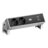 Bachmann DESK 2 - Steckdosenleiste - included mounting bracket - Wechselstrom 250 V - Eingabe, Eingang GST18 - Ausgangsanschlüsse: 2 (24 pin USB-C, USB, 2 x CEE 7/3)