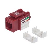 Intellinet Cat5e Modularbuchse, UTP, Keystone Jack, rot, benötigt LSA-Auflegewerkzeug