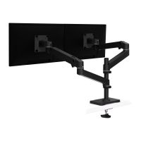 Ergotron LX Pro - Befestigungskit (Doppelarm) - für 2 LCD-Displays - Lochplatte-Montage - Aluminium - Schwarz - Bildschirmgröße: bis zu 61 cm (bis zu 24 Zoll)