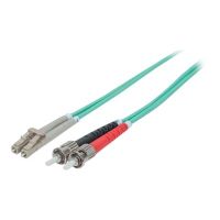 Intellinet Fiber Optic Patch Cable, OM3, ST/LC, 5m, Aqua, Duplex, Multimode, 50/125 µm, LSZH, Fibre, Lifetime Warranty, Polybag - Patch-Kabel - ST multi-mode (M)