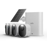 ARLO Ultra 3 4K-Überwachungskamera, 4er-Set mit Solarpanel, IP-Sicherheitskamera, Draußen, Verkabelt & Kabellos, 7,5 m, Amazon Alexa & Google Assistant, Dänisch, Deutsch, Niederländisch, Englisch, Spanisch, Französisch, Italienisch, Norwegisch,...