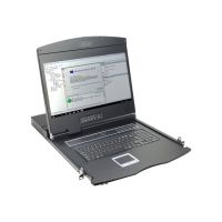 DIGITUS 19" LCD KVM Konsole, 8-Port VGA, französische Tastatur