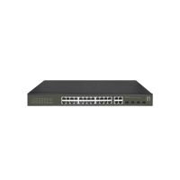 LevelOne Hilbert 28-Port Gigabit PoE Smart Lite Switch, 24 PoE Ausgänge, 4 x Gigabit SFP/RJ45 Combo, 802.3at/af PoE, 380W PoE-Leistungsbudget, Managed, L2, Gigabit Ethernet (10/100/1000), Vollduplex, Power over Ethernet (PoE), Rack-Einbau