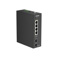 D-Link DIS 100G-06P - Switch - industriell - unmanaged - 4 x 10/100/1000 (PoE)