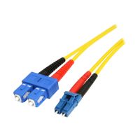 StarTech.com 10m Fiber Optic Cable - Single-Mode Duplex 9/125 - LSZH - LC/SC - OS1 - LC to SC Fiber Patch Cable (SMFIBLCSC10)