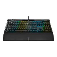 Corsair Gaming K100 RGB - Tastatur - Hintergrundbeleuchtung - USB - Deutsch - Tastenschalter: CORSAIR OPX RGB - Aluminium schwarz eloxiert (gebürstet)