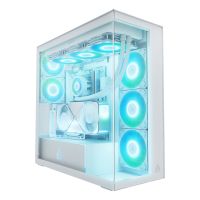 Arctic Xtender VG (White) Premium E-ATX PC-Gehäuse mit vertikaler GPU-Montage, Midi Tower, PC, Weiß, EATX, Metall, Gehärtetes Glas, Gaming