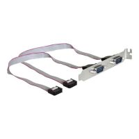 Delock Slotbracket > 2x serial - Serielles Bedienfeld - 9-poliger serieller Kopf (W)