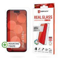 E.V.I. Displex Panzerglas + Schutzhülle für Apple iPhone 15 Pro, Eco-Montagerahmen, kratzer-resistent, Apple, iPhone 15 Pro, Trockene Anwendung, Schlagfest, Kratzresistent, Staubresistent, Transparent, 1 Stück(e)