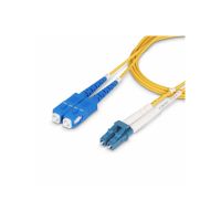 StarTech.com 7m (23ft) LC to SC (UPC) OS2 Single Mode Duplex Fiber Optic Cable, 9/125µm, Laser Optimized, 10G, Bend Insensitive, Low Insertion Loss - LSZH Fiber Patch Cord (SMLCSC-OS2-7M)
