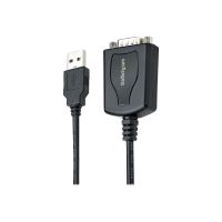 StarTech.com 3ft (1m) USB to Serial Cable with COM Port Retention, DB9 Male RS232 to USB Converter, Straight Through USB to Serial Adapter for PLC/Printer/Scanner