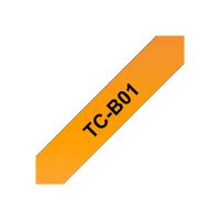 Brother TCB01 - 12 mm x 6.7 m - schwarz auf fluoreszierendem orange